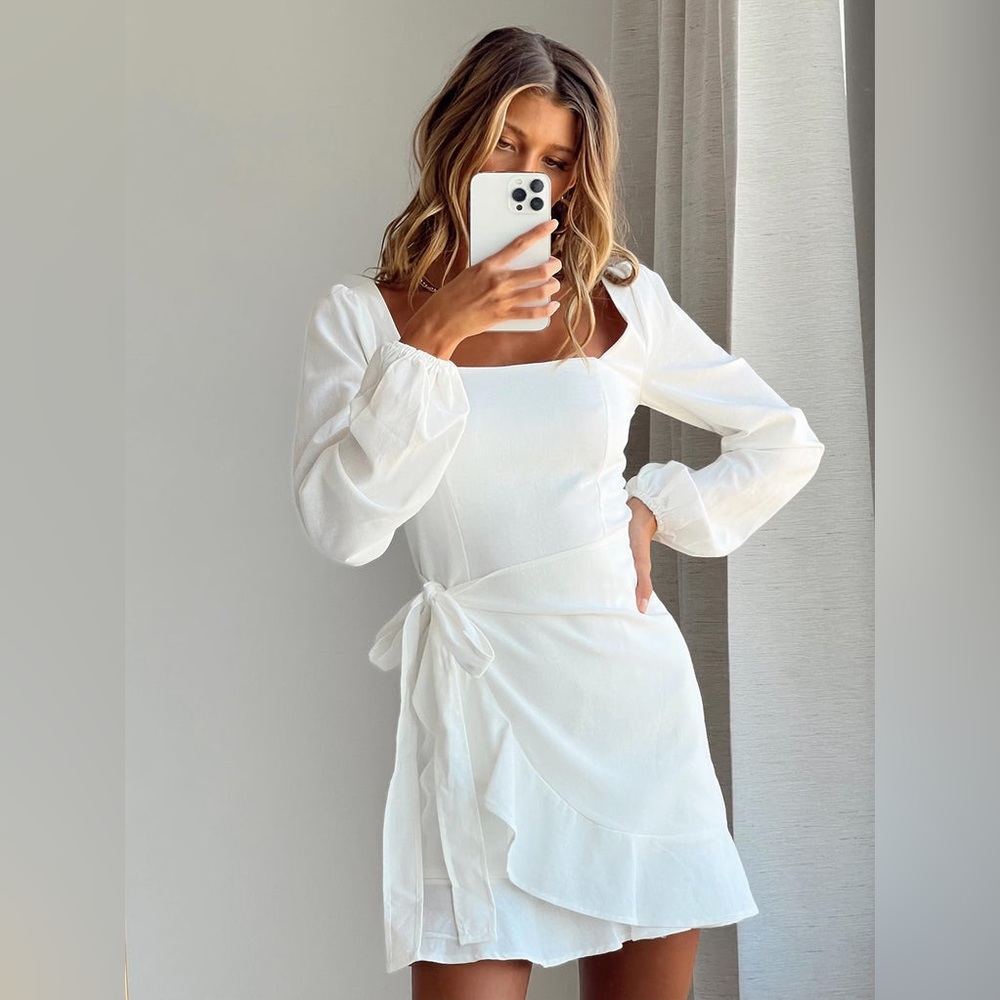 THE VILLA MINI DRESS WHITE